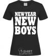 Women's T-shirt NEW YEAR - NEW BOYS black фото
