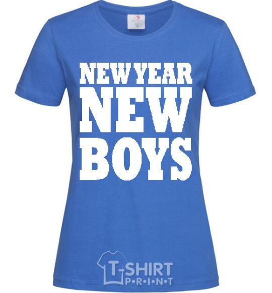 Женская футболка NEW YEAR - NEW BOYS Ярко-синий фото