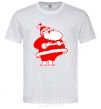 Men's T-Shirt Fat Santa Claus drawing White фото