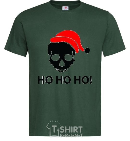 Мужская футболка HO HO HO! Темно-зеленый фото