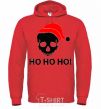 Men`s hoodie HO HO HO! bright-red фото