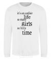 Sweatshirt IT'S UNFAIR LIFE: SO MANY GIRLS SO LITTLE TIME White фото