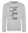 Sweatshirt IT'S UNFAIR LIFE: SO MANY GIRLS SO LITTLE TIME sport-grey фото