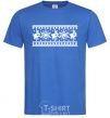 Men's T-Shirt DEER EMBROIDERY royal-blue фото
