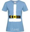 Women's T-shirt SANTA'S COSTUME sky-blue фото