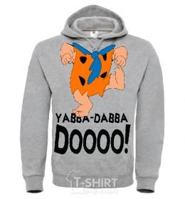 Men`s hoodie YABBA-DABBA-DOOO! sport-grey фото