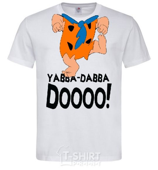 Men's T-Shirt YABBA-DABBA-DOOO! White фото