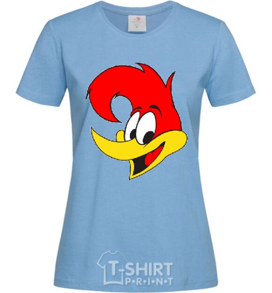 Women's T-shirt WOODY WOODPECKER sky-blue фото