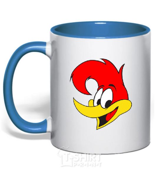 Mug with a colored handle WOODY WOODPECKER royal-blue фото