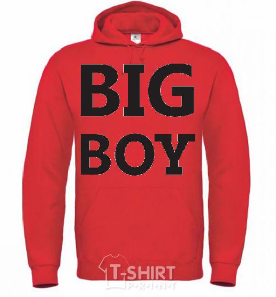 Men`s hoodie BIG BOY bright-red фото