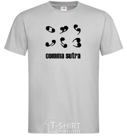 Men's T-Shirt COMMA SUTRA grey фото