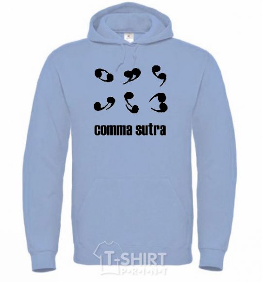 Men`s hoodie COMMA SUTRA sky-blue фото