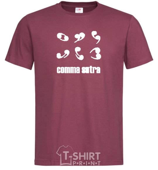 Men's T-Shirt COMMA SUTRA burgundy фото