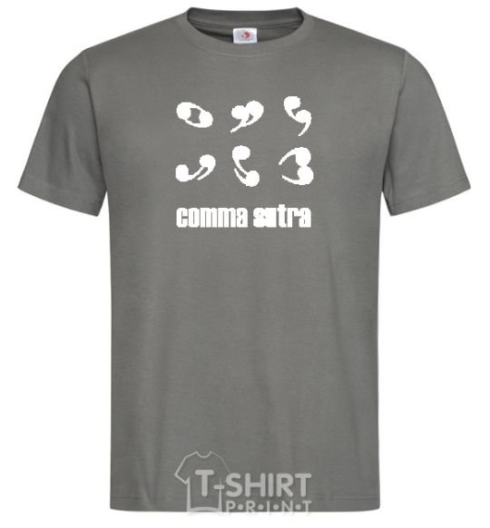 Men's T-Shirt COMMA SUTRA dark-grey фото