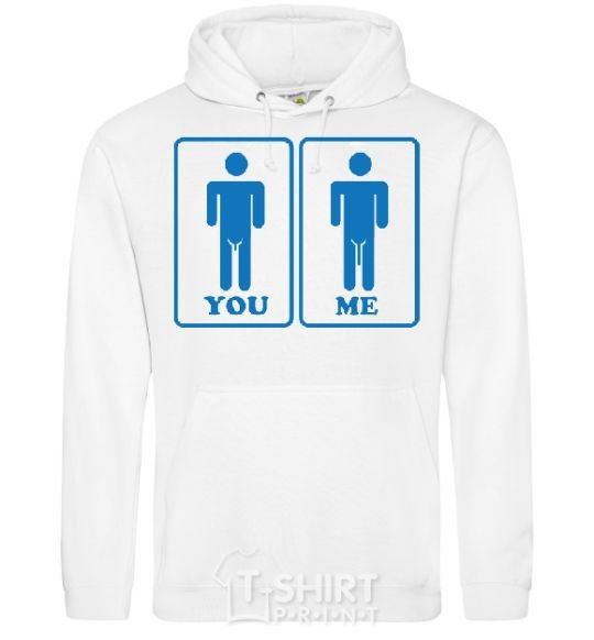 Men`s hoodie YOU - ME White фото
