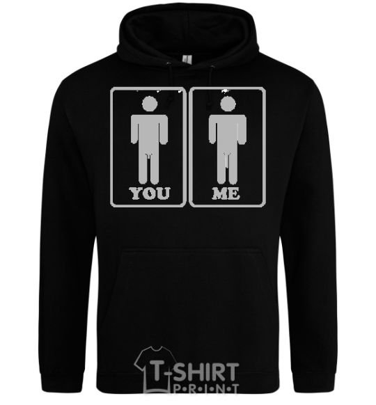 Men`s hoodie YOU - ME black фото