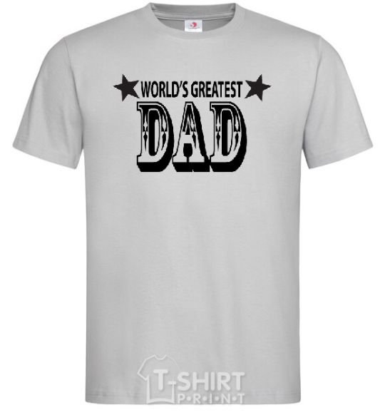 Men's T-Shirt WORLD'S GREATEST DAD grey фото