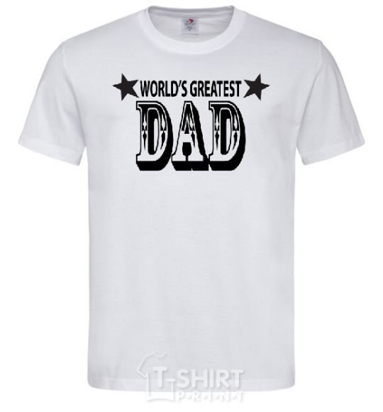 Men's T-Shirt WORLD'S GREATEST DAD White фото