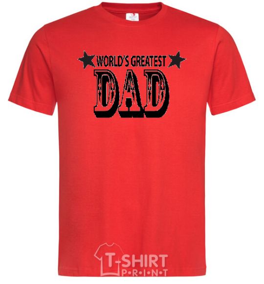 Men's T-Shirt WORLD'S GREATEST DAD red фото