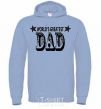 Men`s hoodie WORLD'S GREATEST DAD sky-blue фото