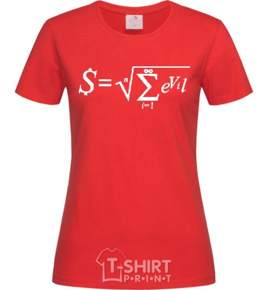 Women's T-shirt The EVIL formula red фото