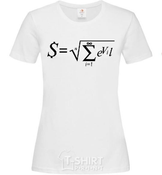 Women's T-shirt The EVIL formula White фото