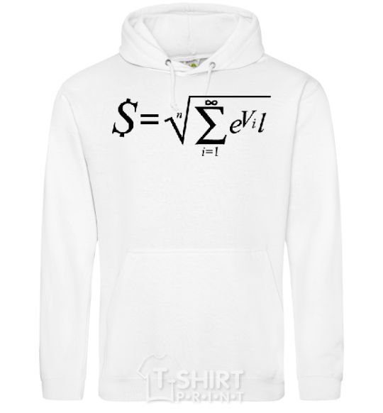 Men`s hoodie The EVIL formula White фото