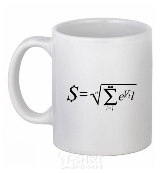 Чашка керамическая Формула EVIL Белый фото