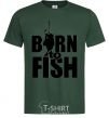 Мужская футболка BORN TO FISH Темно-зеленый фото