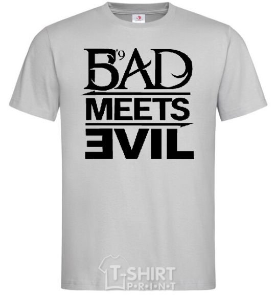 Men's T-Shirt BAD MEETS EVIL grey фото