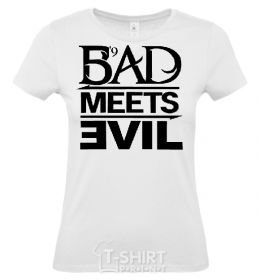 Women's T-shirt BAD MEETS EVIL White фото