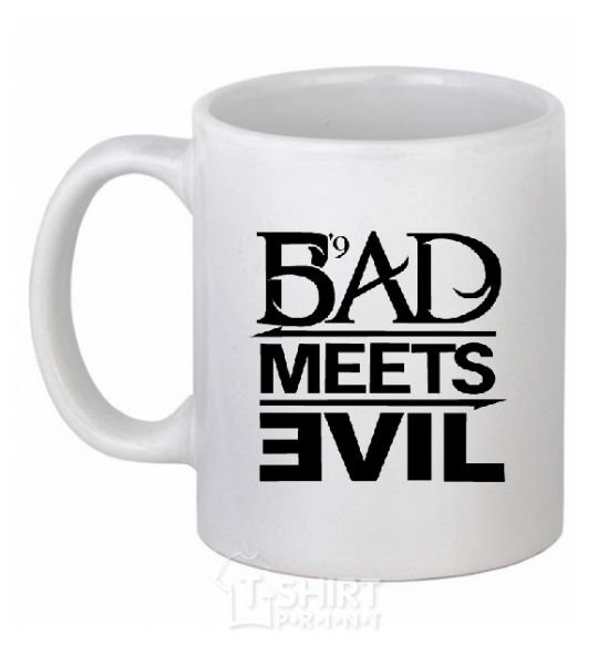 Ceramic mug BAD MEETS EVIL White фото