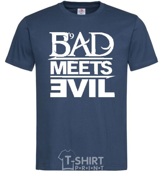 Men's T-Shirt BAD MEETS EVIL navy-blue фото