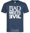 Men's T-Shirt BAD MEETS EVIL navy-blue фото