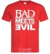 Men's T-Shirt BAD MEETS EVIL red фото