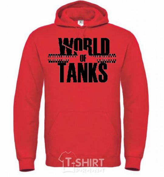 Men`s hoodie WORLD OF TANKS bright-red фото