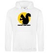 Men`s hoodie PROTECT YOUR NUTS White фото