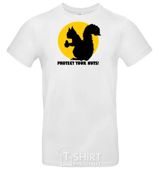 Men's T-Shirt PROTECT YOUR NUTS White фото