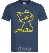 Men's T-Shirt YELLOW CAT navy-blue фото