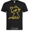 Men's T-Shirt YELLOW CAT black фото