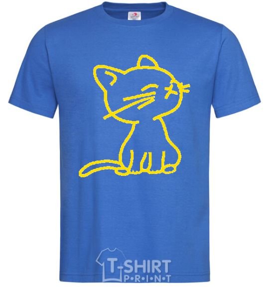 Men's T-Shirt YELLOW CAT royal-blue фото