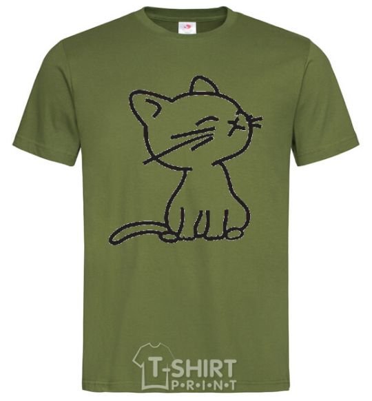 Мужская футболка YELLOW CAT Оливковый фото