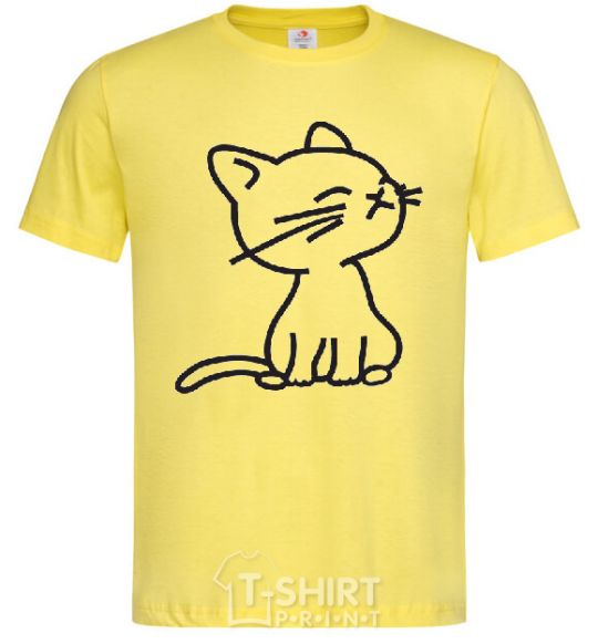 Men's T-Shirt YELLOW CAT cornsilk фото