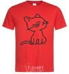 Men's T-Shirt YELLOW CAT red фото