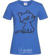 Women's T-shirt YELLOW CAT royal-blue фото