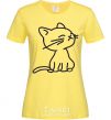 Women's T-shirt YELLOW CAT cornsilk фото