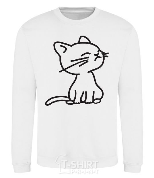 Sweatshirt YELLOW CAT White фото