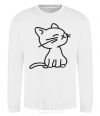 Sweatshirt YELLOW CAT White фото