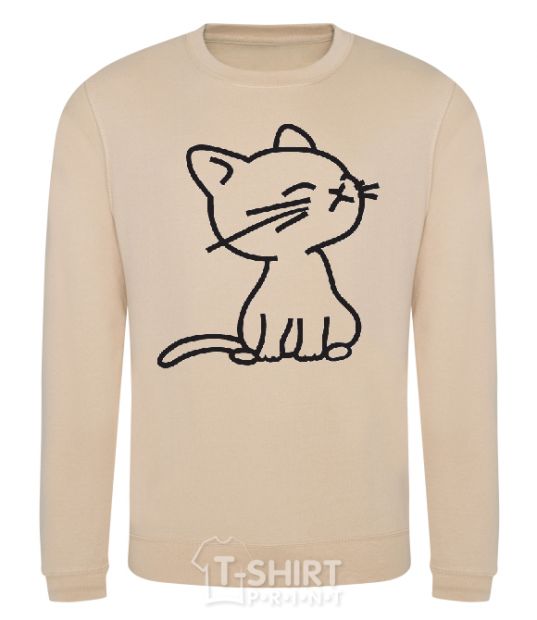 Sweatshirt YELLOW CAT sand фото