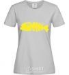 Women's T-shirt YELLOW FISH grey фото